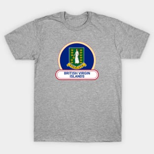 British Virgin Islands Country Badge - British Virgin Islands Flag T-Shirt